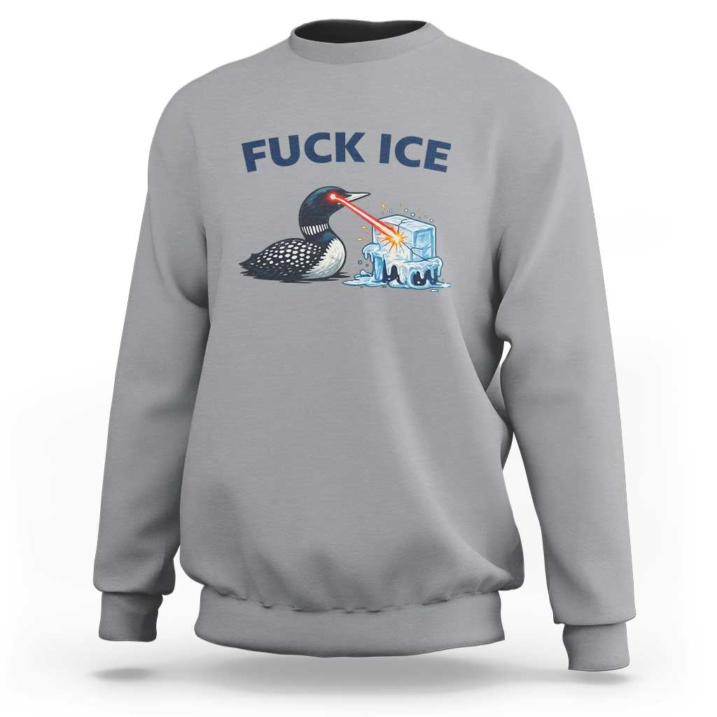 Minnesota Anti ICE Immigration Protest Ladies Sweatshirt Fuck Ice