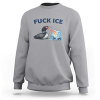 Minnesota Anti ICE Immigration Protest Ladies Sweatshirt Fuck Ice