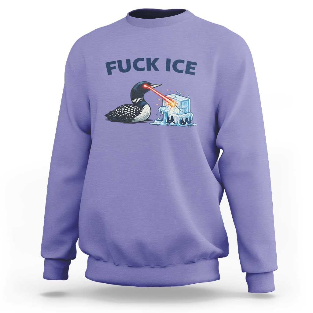 Minnesota Anti ICE Immigration Protest Ladies Sweatshirt Fuck Ice