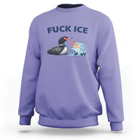 Minnesota Anti ICE Immigration Protest Ladies Sweatshirt Fuck Ice