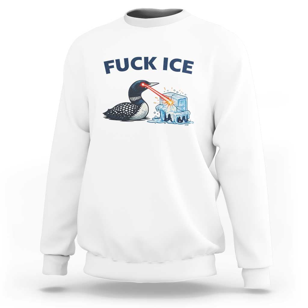 Minnesota Anti ICE Immigration Protest Ladies Sweatshirt Fuck Ice