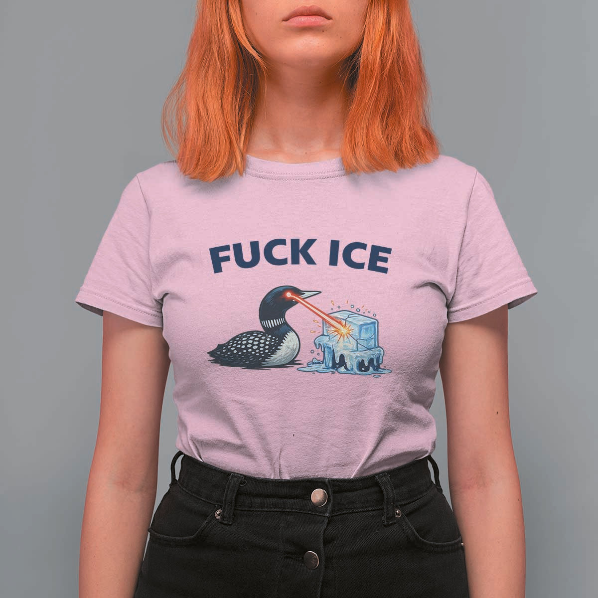 Minnesota Anti ICE Immigration Protest Ladies T Shirt For Women Fuck Ice