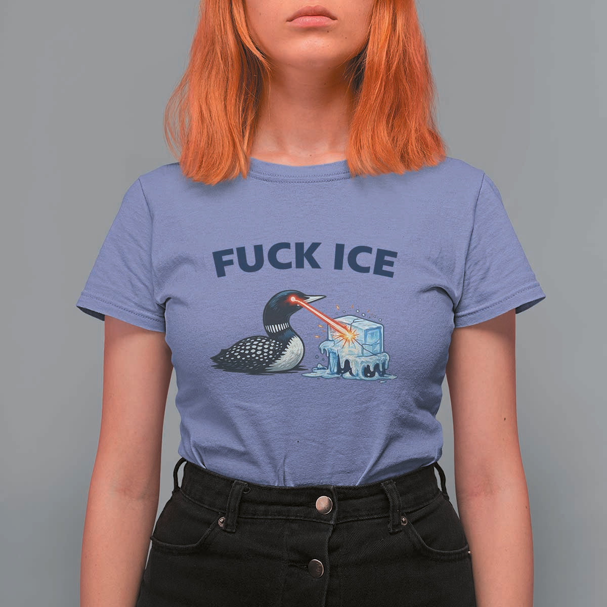 Minnesota Anti ICE Immigration Protest Ladies T Shirt For Women Fuck Ice