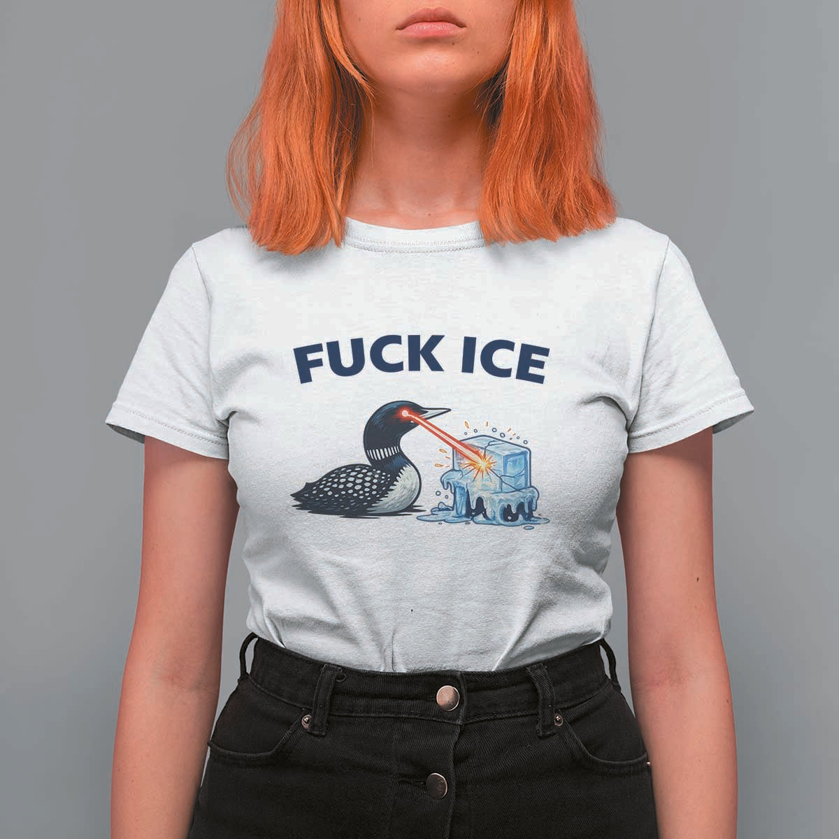 Minnesota Anti ICE Immigration Protest Ladies T Shirt For Women Fuck Ice