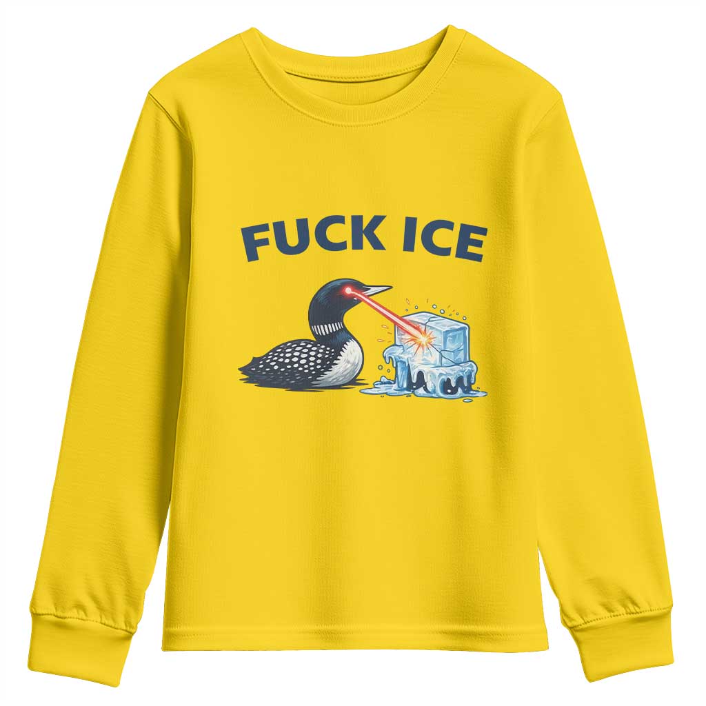 Minnesota Anti ICE Immigration Protest Ladies Youth Sweatshirt Fuck Ice