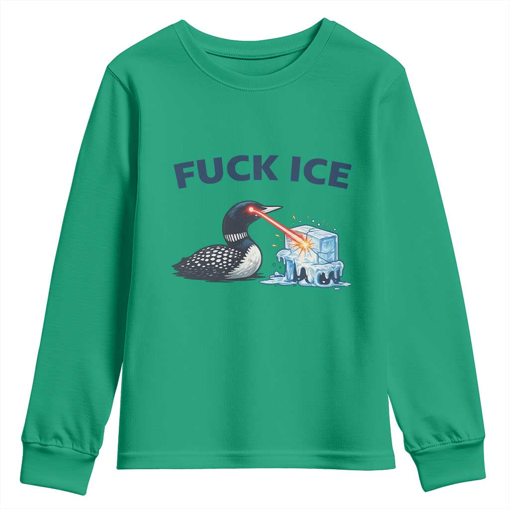 Minnesota Anti ICE Immigration Protest Ladies Youth Sweatshirt Fuck Ice