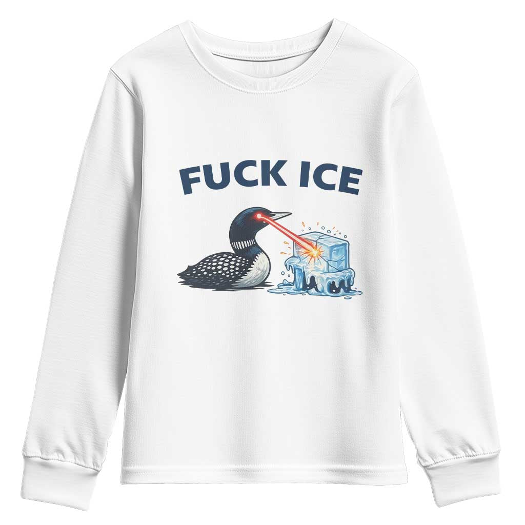 Minnesota Anti ICE Immigration Protest Ladies Youth Sweatshirt Fuck Ice