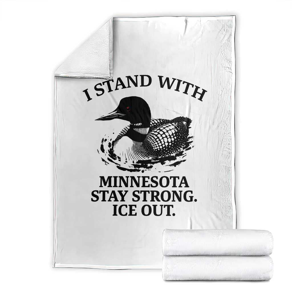 I Stand With Minnesota Throw Blanket Minnesota Anti ICE Immigration Protest