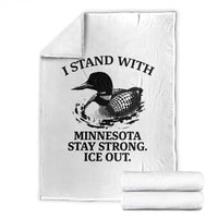 I Stand With Minnesota Throw Blanket Minnesota Anti ICE Immigration Protest