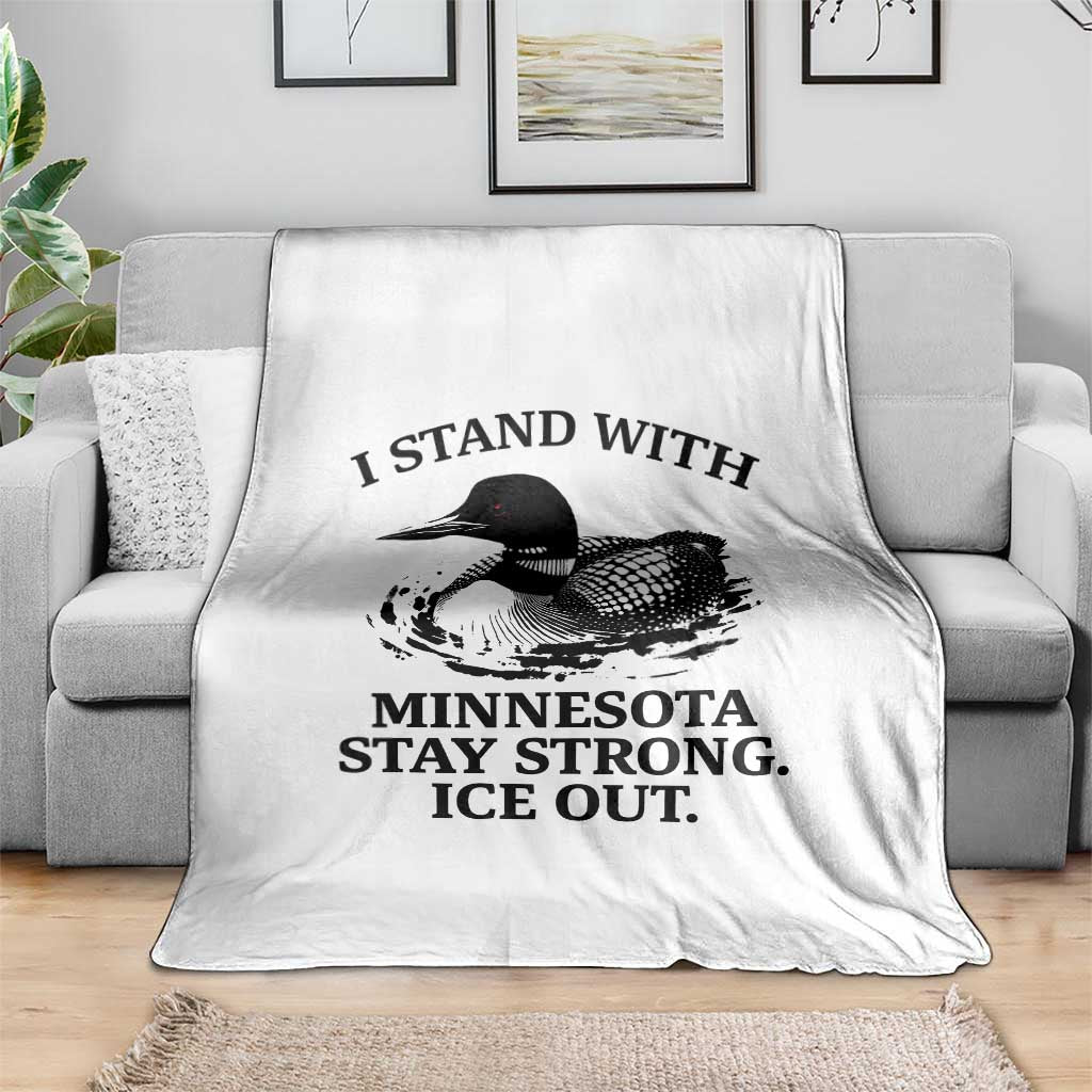 I Stand With Minnesota Throw Blanket Minnesota Anti ICE Immigration Protest