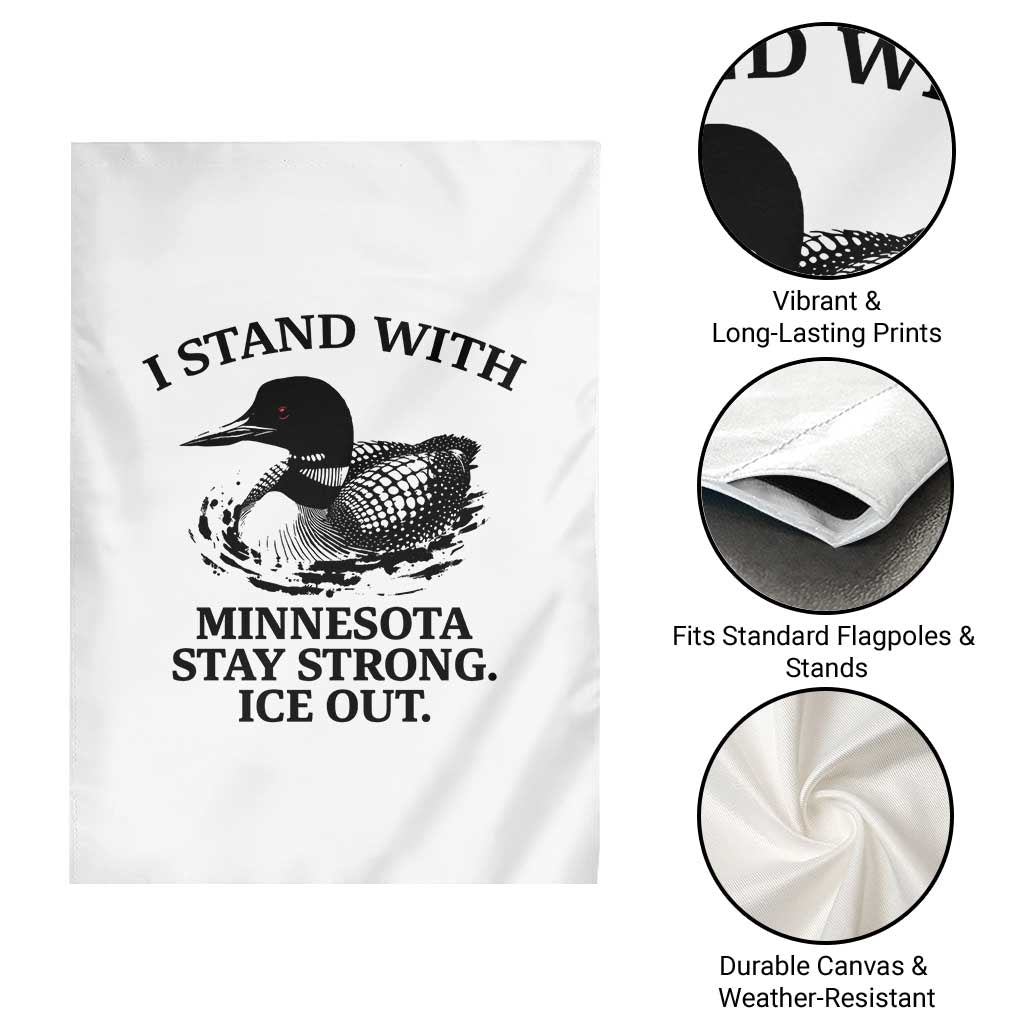 I Stand With Minnesota Garden Flag Minnesota Anti ICE Immigration Protest