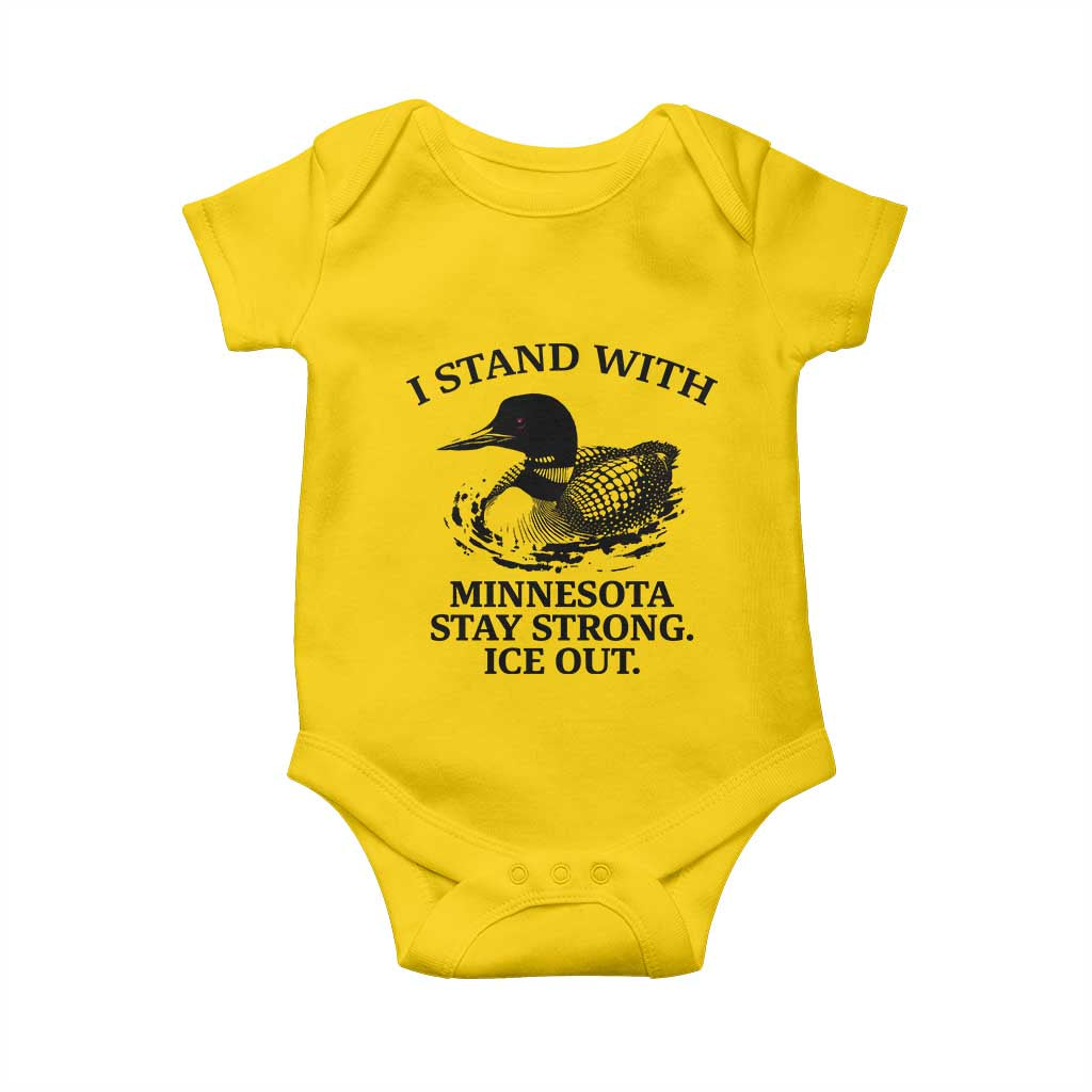 I Stand With Minnesota Baby Onesie Minnesota Anti ICE Immigration Protest