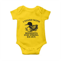 I Stand With Minnesota Baby Onesie Minnesota Anti ICE Immigration Protest