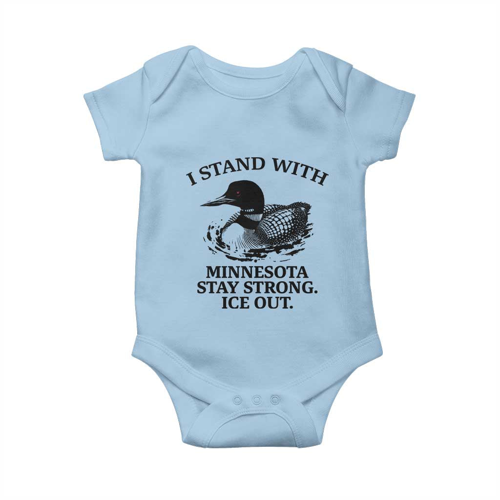 I Stand With Minnesota Baby Onesie Minnesota Anti ICE Immigration Protest