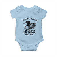 I Stand With Minnesota Baby Onesie Minnesota Anti ICE Immigration Protest