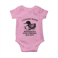 I Stand With Minnesota Baby Onesie Minnesota Anti ICE Immigration Protest