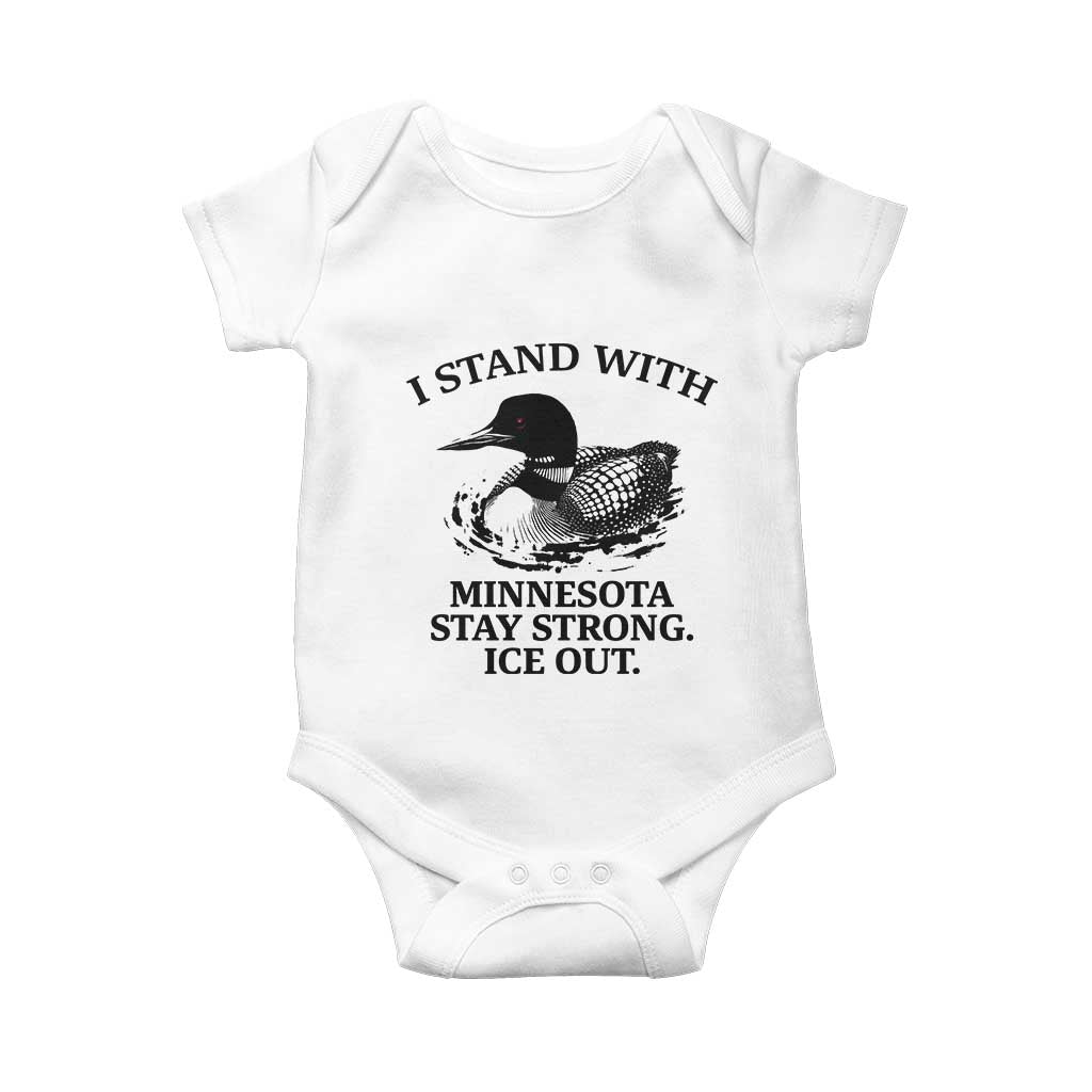 I Stand With Minnesota Baby Onesie Minnesota Anti ICE Immigration Protest