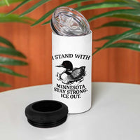 I Stand With Minnesota 4 in 1 Can Cooler Tumbler Minnesota Anti ICE Immigration Protest