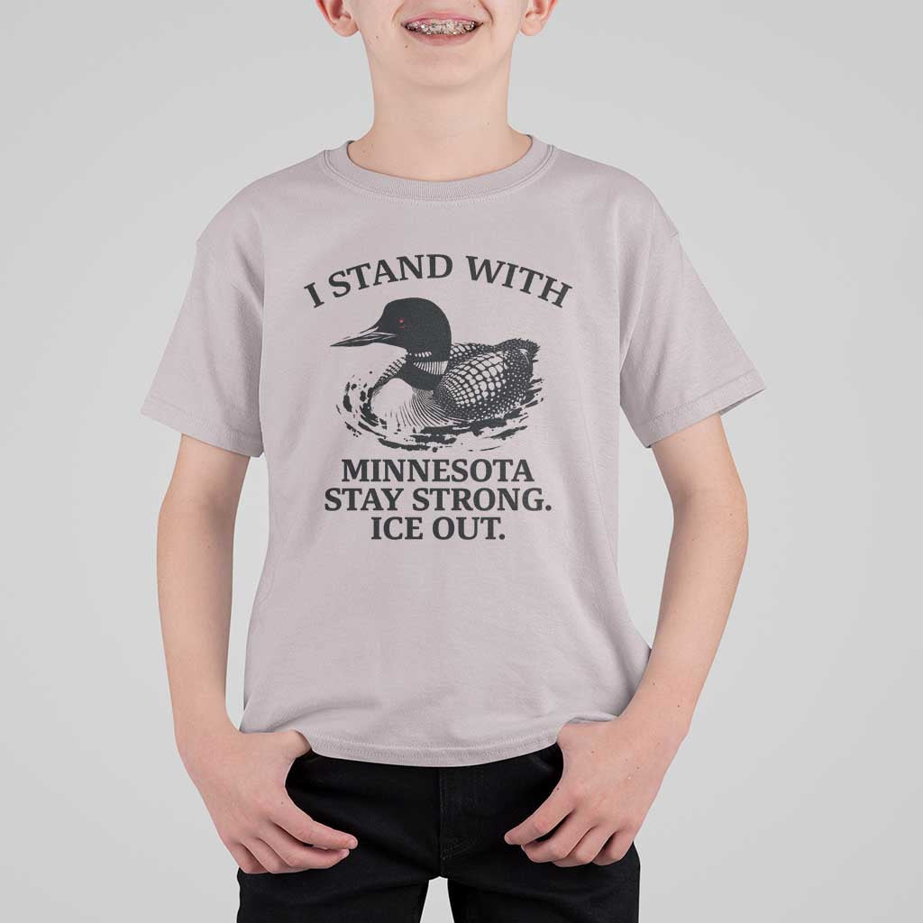 I Stand With Minnesota T Shirt For Kid Minnesota Anti ICE Immigration Protest