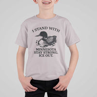 I Stand With Minnesota T Shirt For Kid Minnesota Anti ICE Immigration Protest