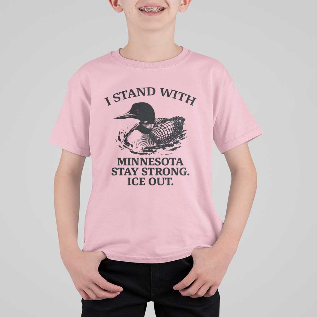 I Stand With Minnesota T Shirt For Kid Minnesota Anti ICE Immigration Protest