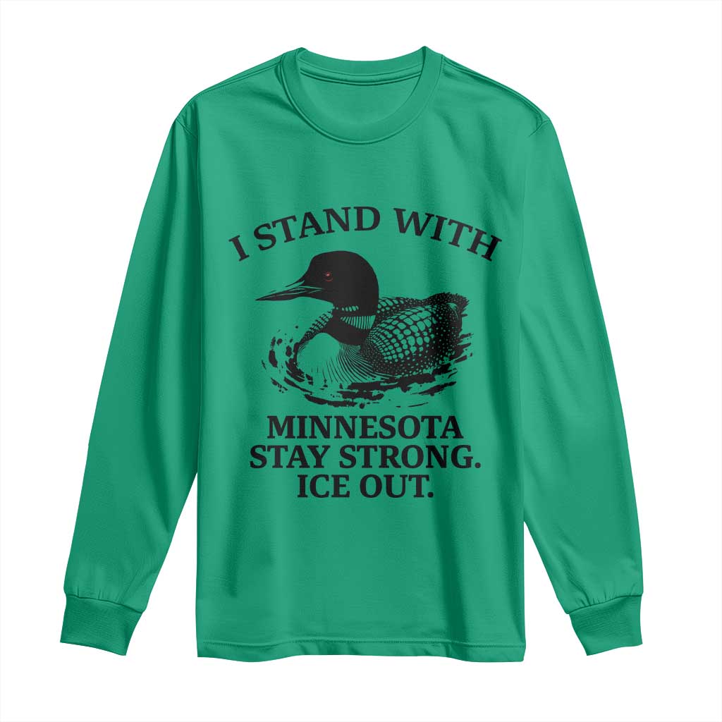 I Stand With Minnesota Long Sleeve Shirt Minnesota Anti ICE Immigration Protest