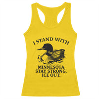 I Stand With Minnesota Racerback Tank Top Minnesota Anti ICE Immigration Protest