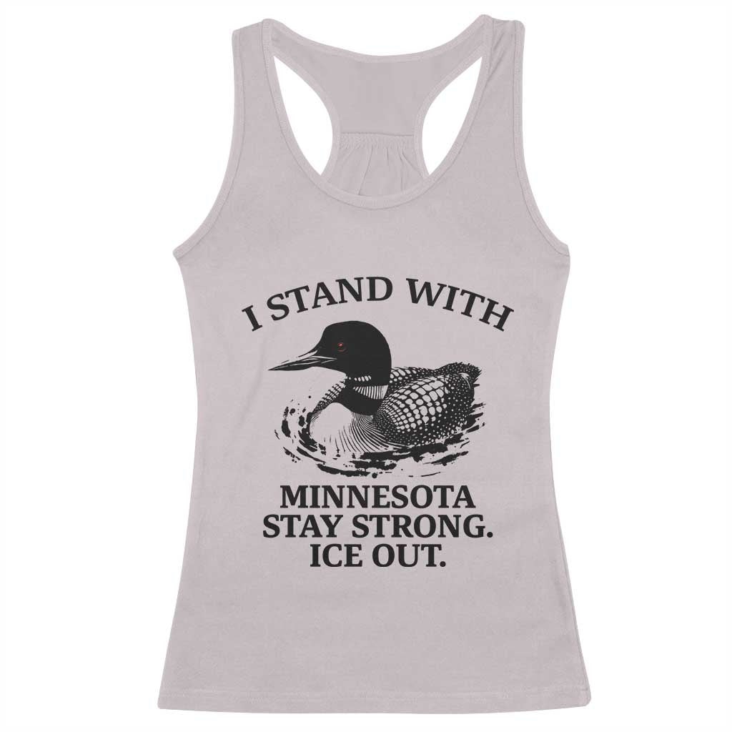 I Stand With Minnesota Racerback Tank Top Minnesota Anti ICE Immigration Protest