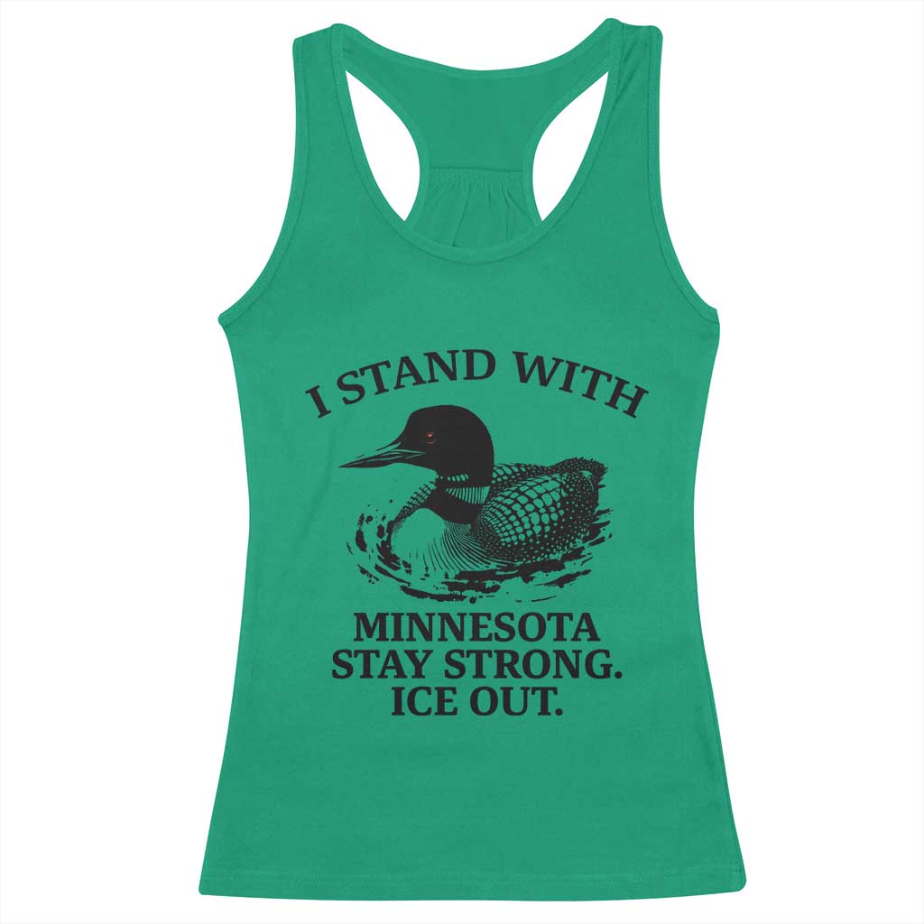 I Stand With Minnesota Racerback Tank Top Minnesota Anti ICE Immigration Protest