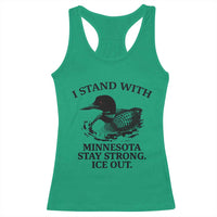 I Stand With Minnesota Racerback Tank Top Minnesota Anti ICE Immigration Protest
