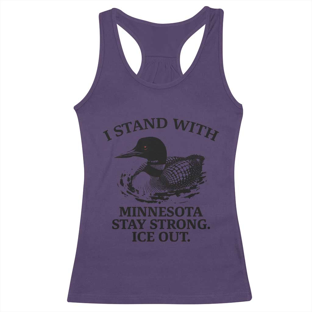 I Stand With Minnesota Racerback Tank Top Minnesota Anti ICE Immigration Protest
