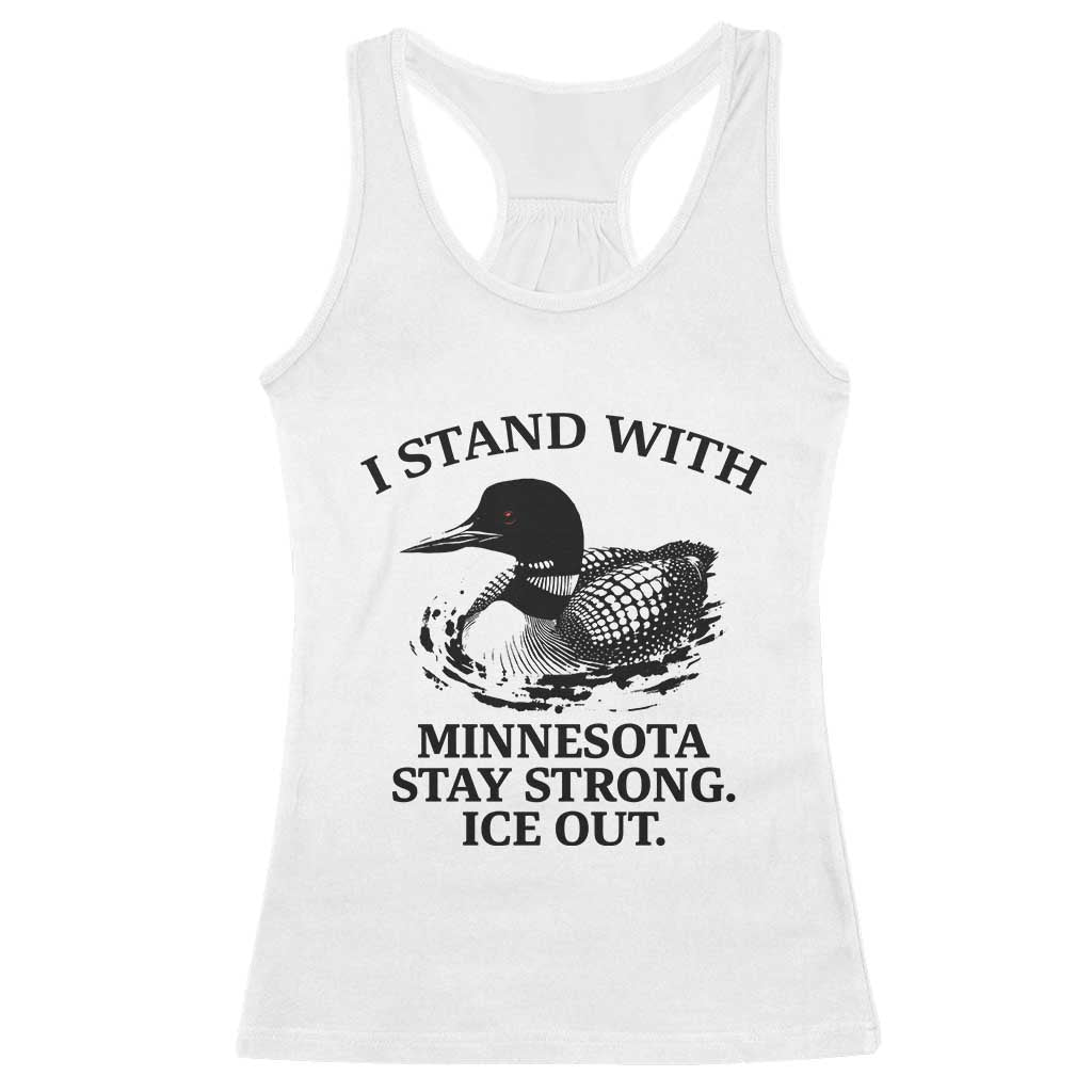 I Stand With Minnesota Racerback Tank Top Minnesota Anti ICE Immigration Protest