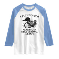 I Stand With Minnesota Raglan Shirt Minnesota Anti ICE Immigration Protest