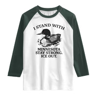 I Stand With Minnesota Raglan Shirt Minnesota Anti ICE Immigration Protest