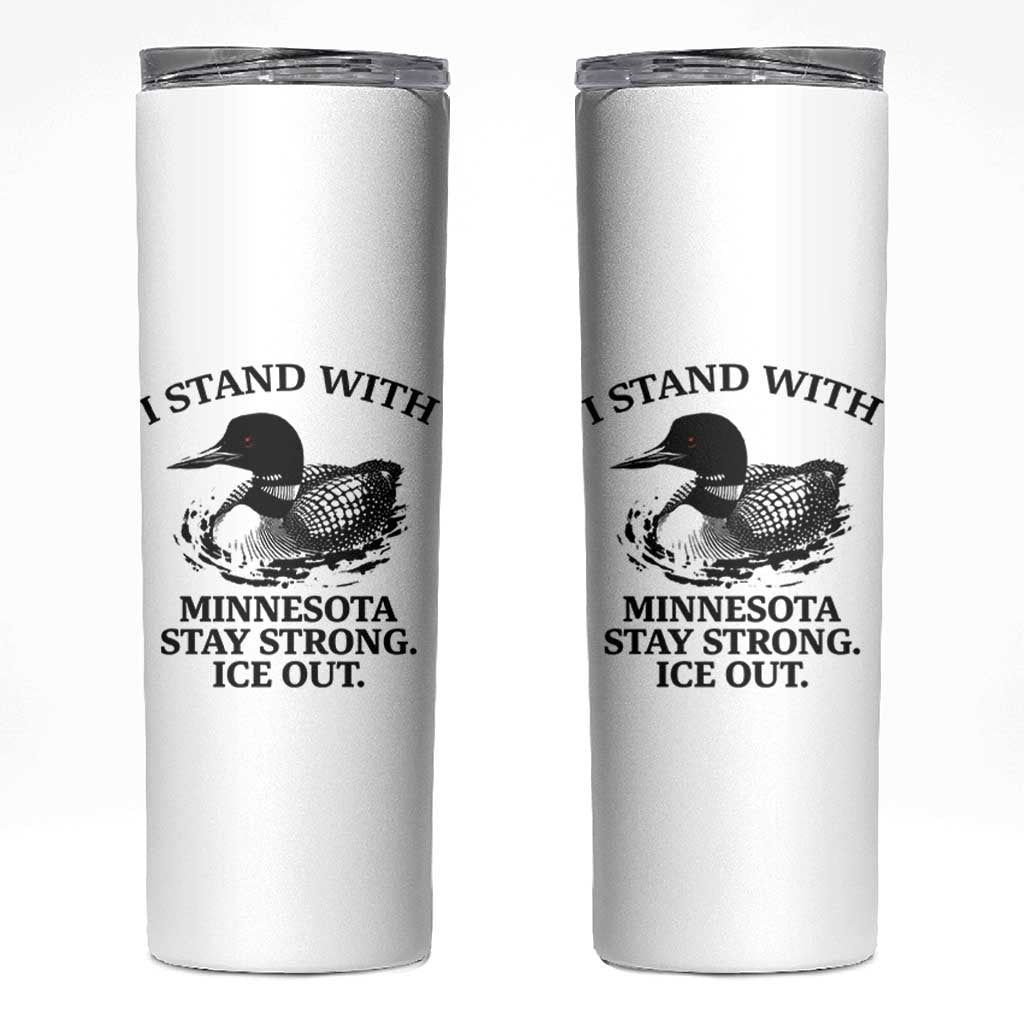 I Stand With Minnesota Skinny Tumbler Minnesota Anti ICE Immigration Protest