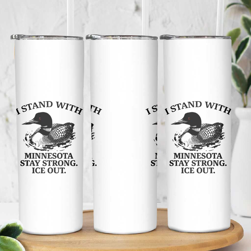 I Stand With Minnesota Skinny Tumbler Minnesota Anti ICE Immigration Protest