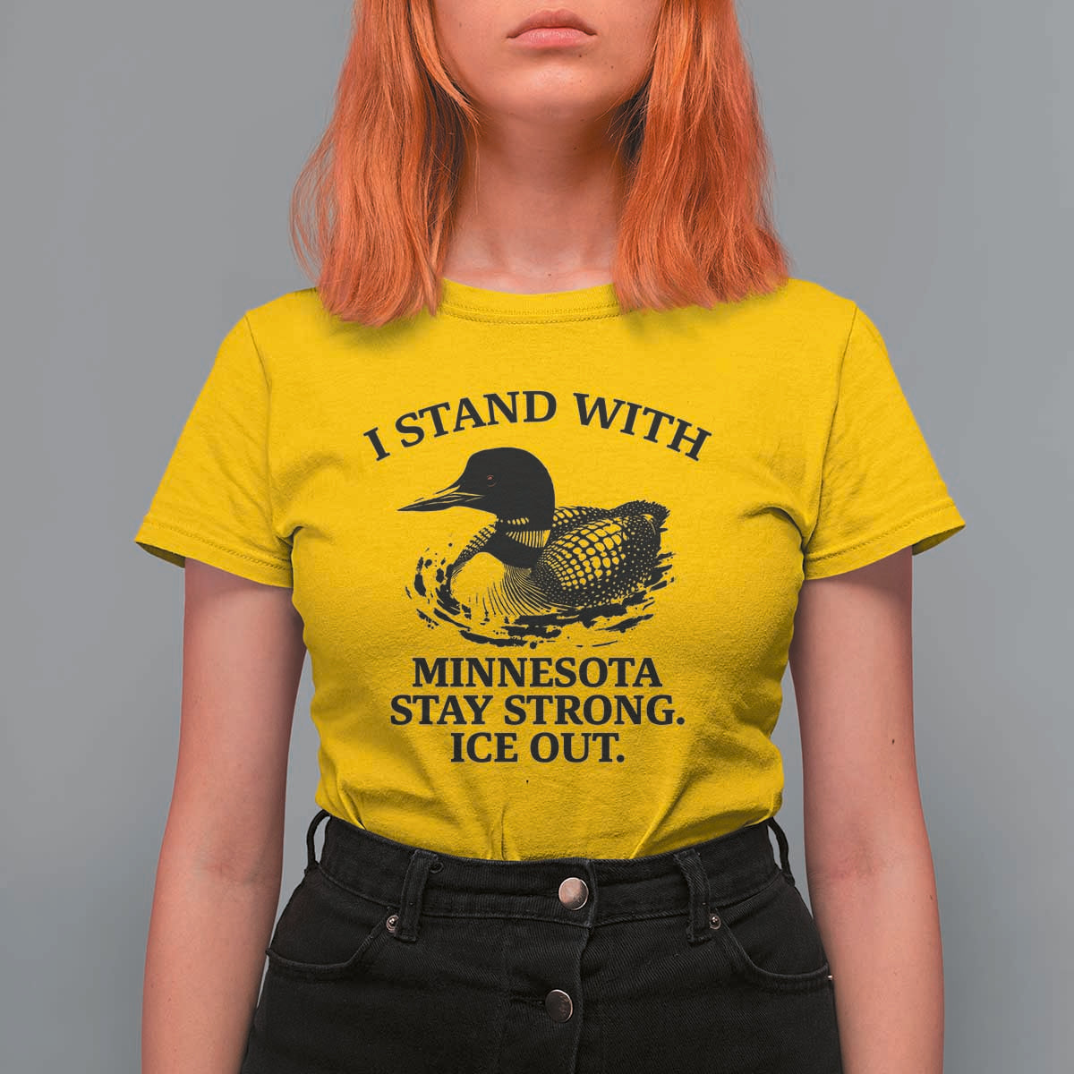 I Stand With Minnesota T Shirt For Women Minnesota Anti ICE Immigration Protest
