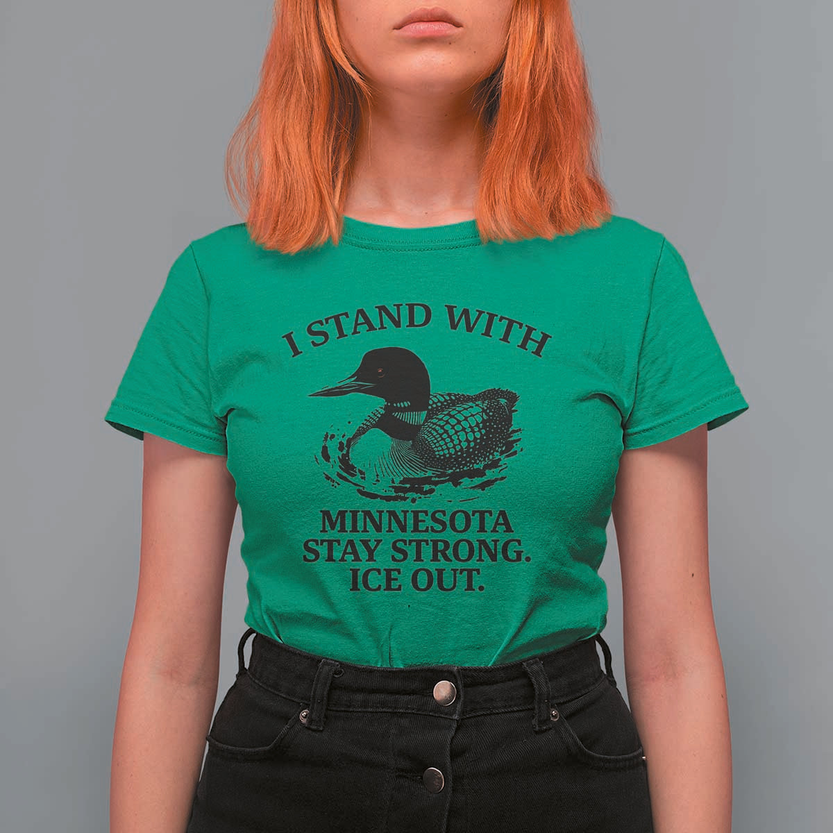 I Stand With Minnesota T Shirt For Women Minnesota Anti ICE Immigration Protest