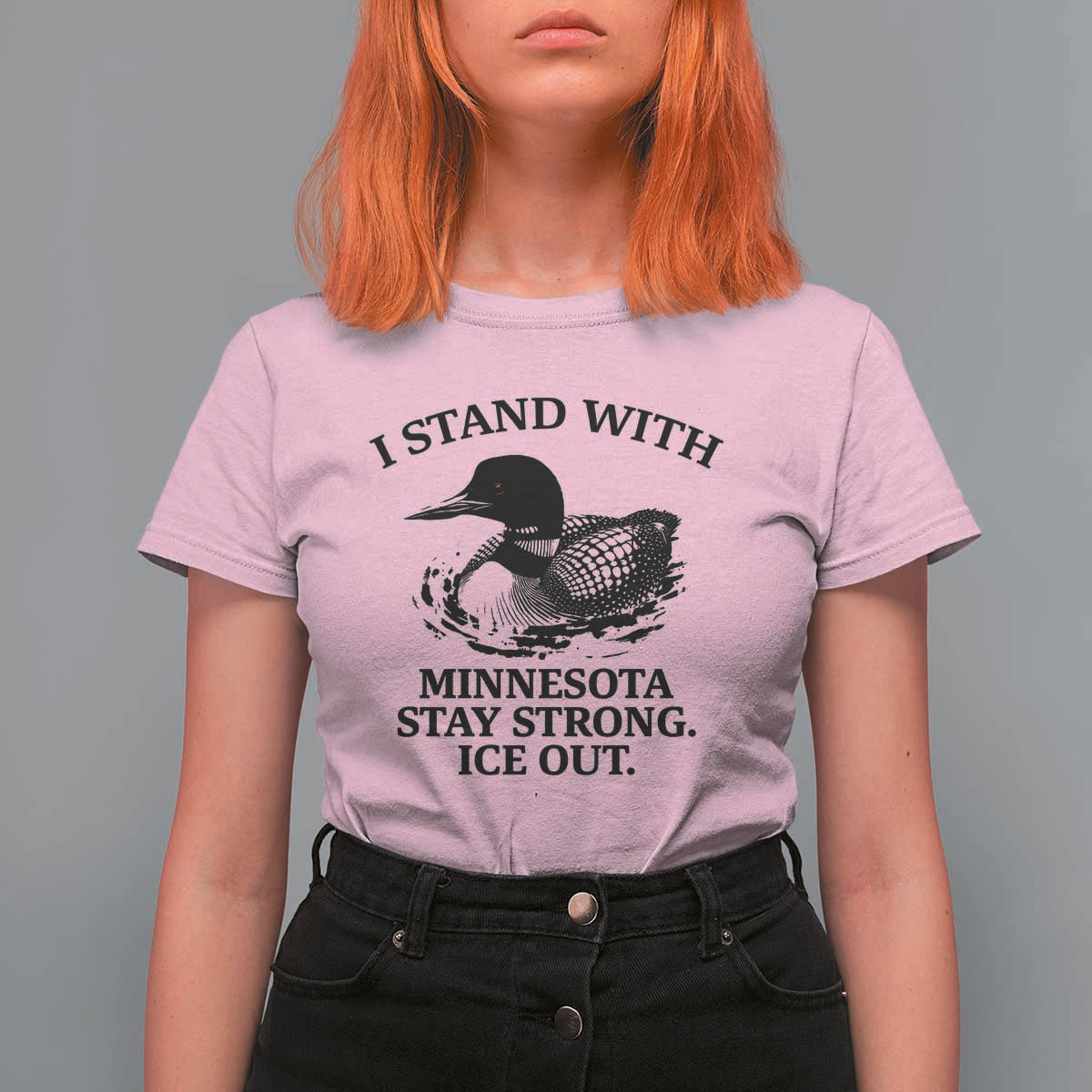 I Stand With Minnesota T Shirt For Women Minnesota Anti ICE Immigration Protest