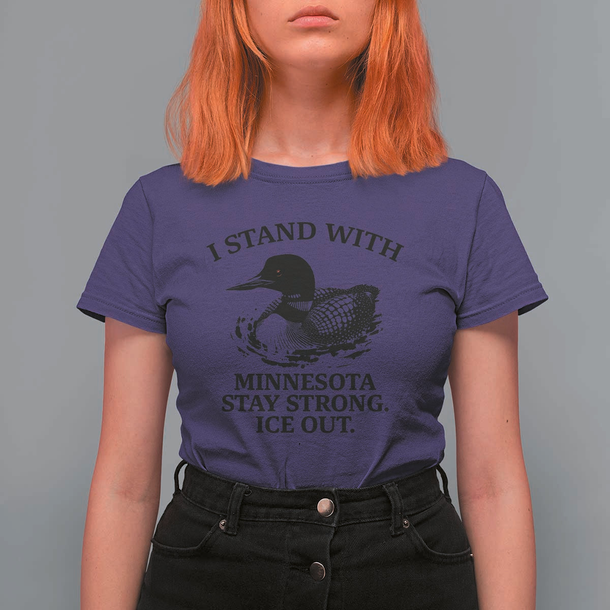 I Stand With Minnesota T Shirt For Women Minnesota Anti ICE Immigration Protest