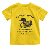 I Stand With Minnesota Toddler T Shirt Minnesota Anti ICE Immigration Protest