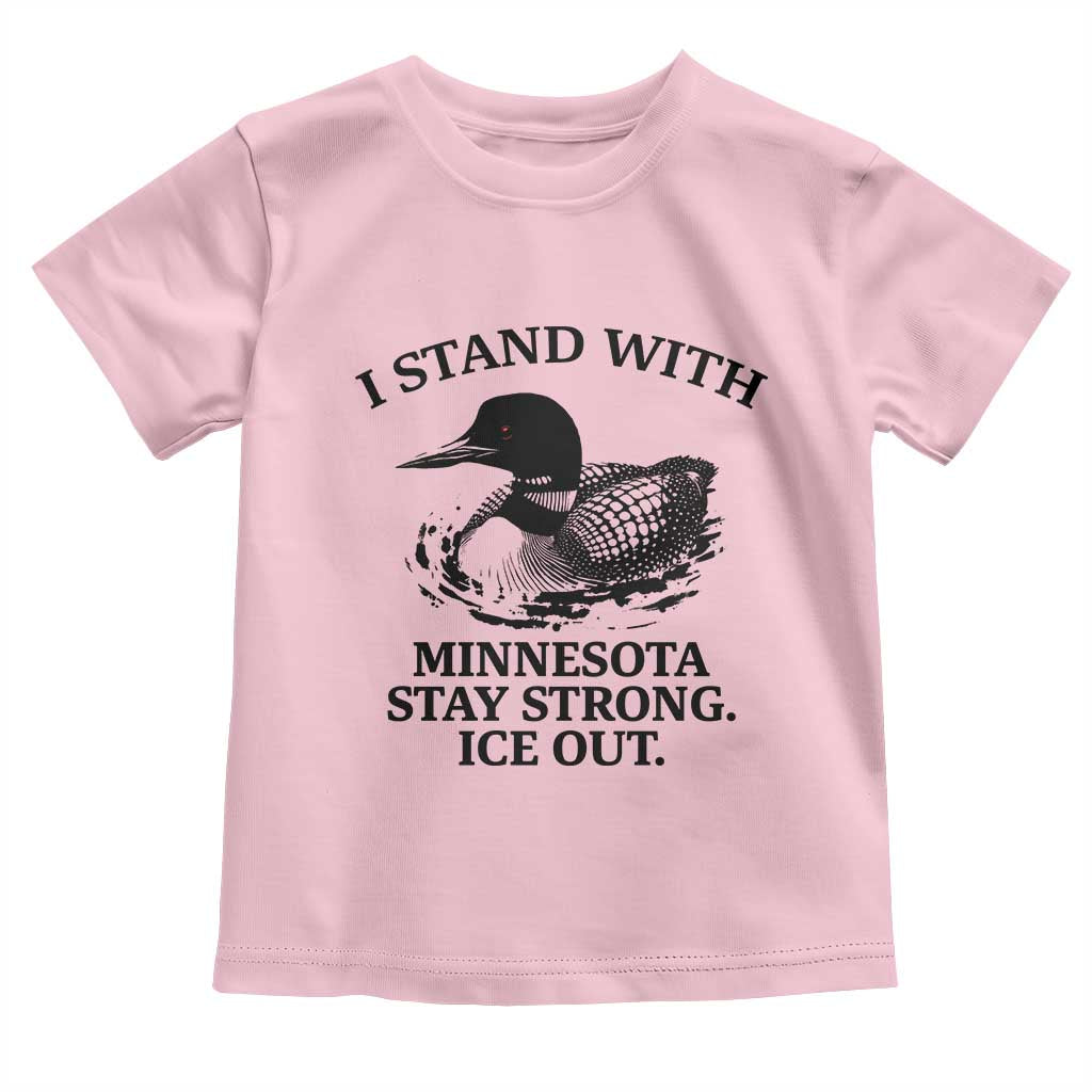 I Stand With Minnesota Toddler T Shirt Minnesota Anti ICE Immigration Protest