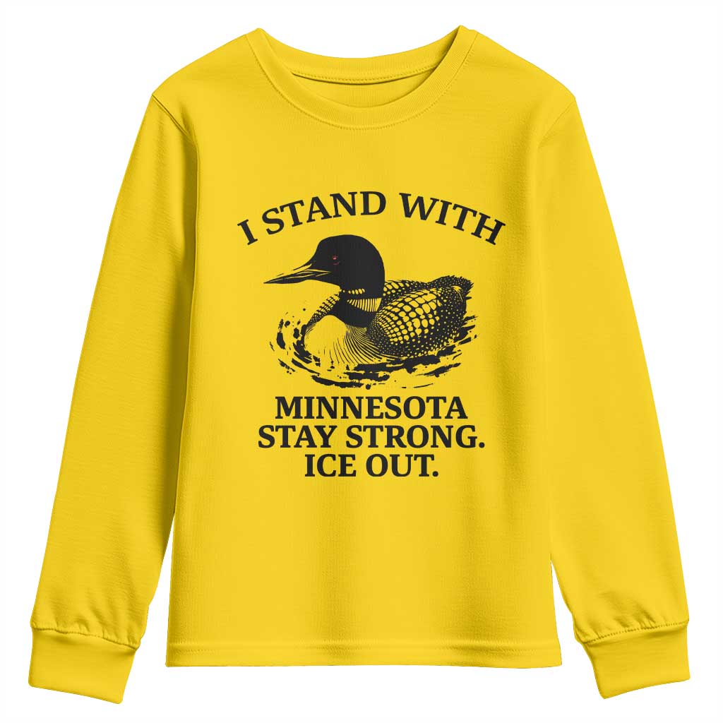 I Stand With Minnesota Youth Sweatshirt Minnesota Anti ICE Immigration Protest