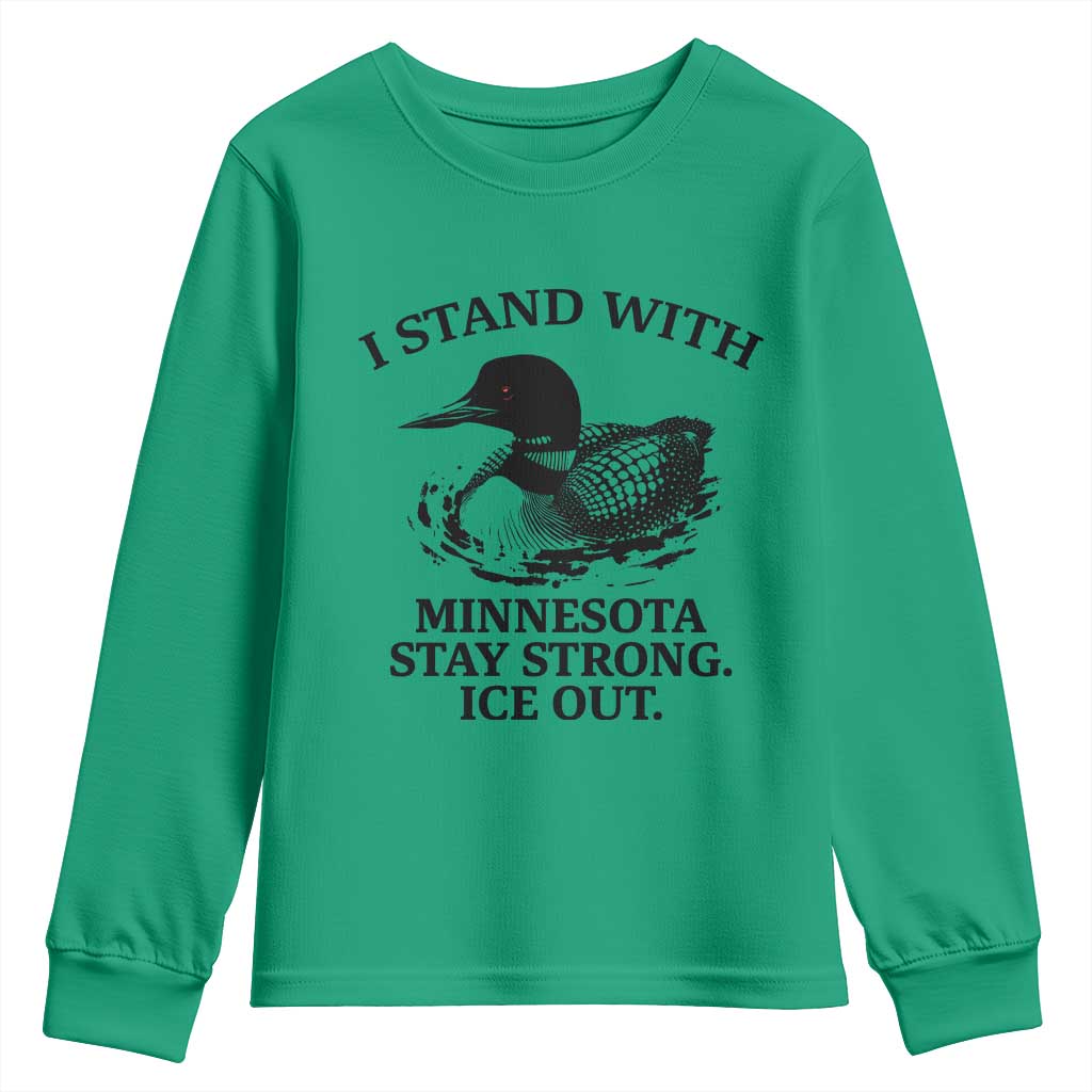 I Stand With Minnesota Youth Sweatshirt Minnesota Anti ICE Immigration Protest