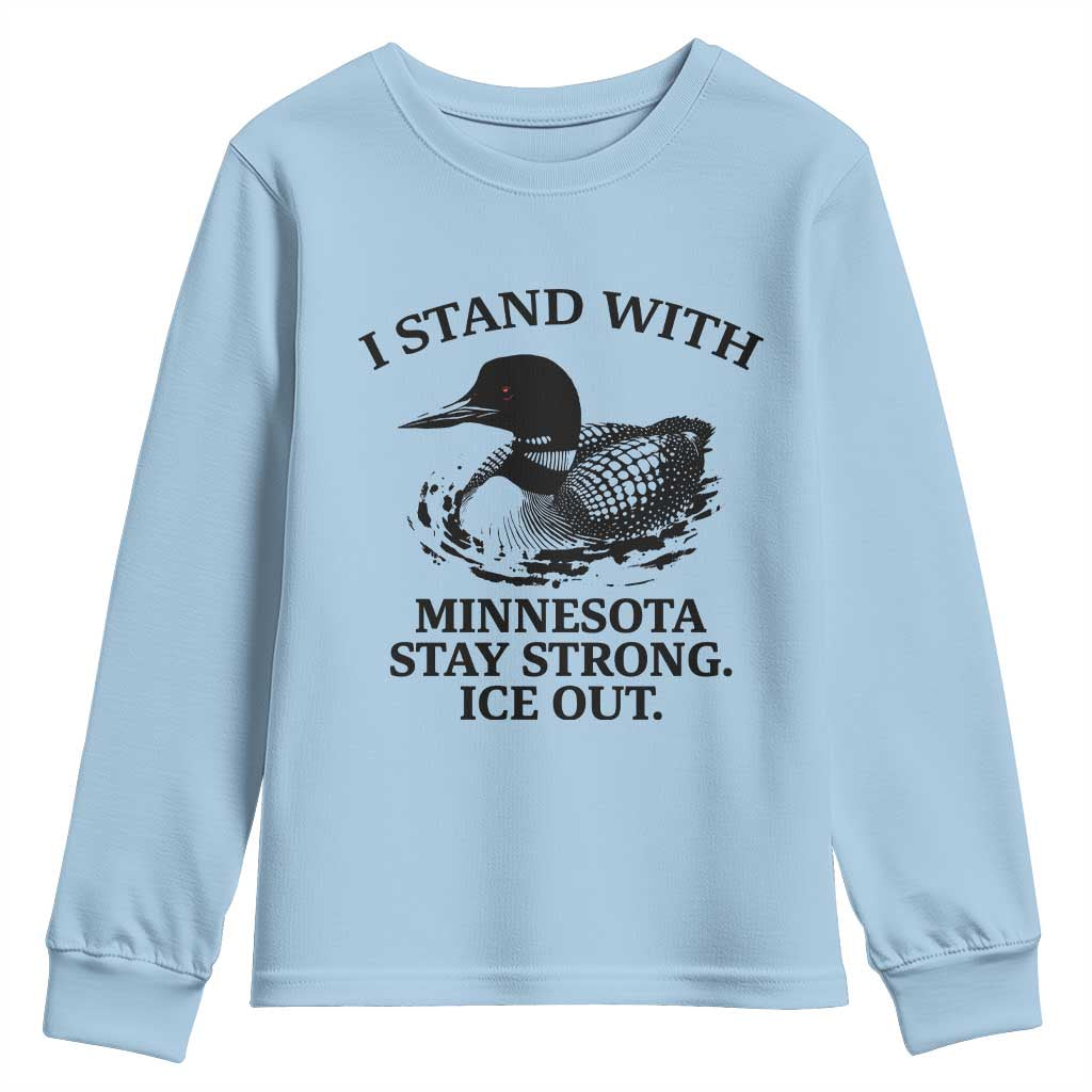 I Stand With Minnesota Youth Sweatshirt Minnesota Anti ICE Immigration Protest