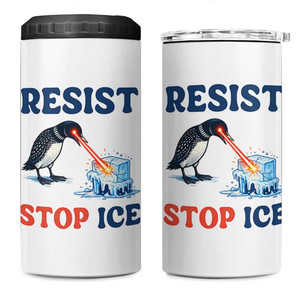 Stop ICE 4 in 1 Can Cooler Tumbler Minnesota Resist Anti ICE Immigration Protest
