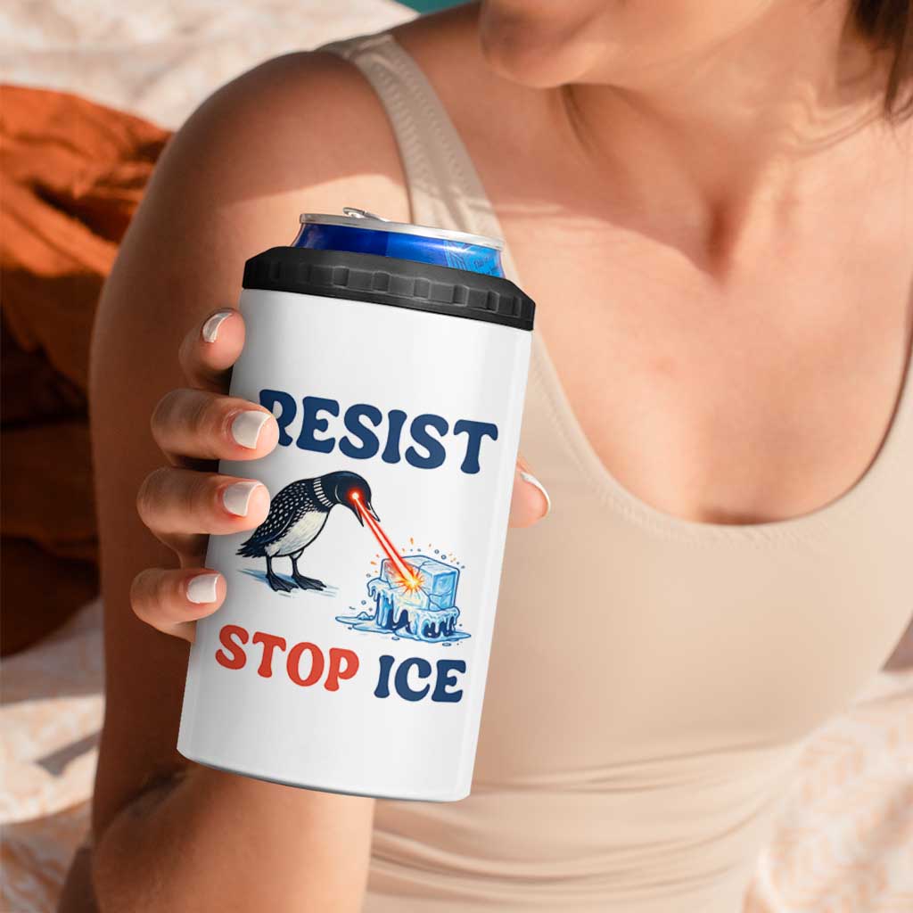 Stop ICE 4 in 1 Can Cooler Tumbler Minnesota Resist Anti ICE Immigration Protest