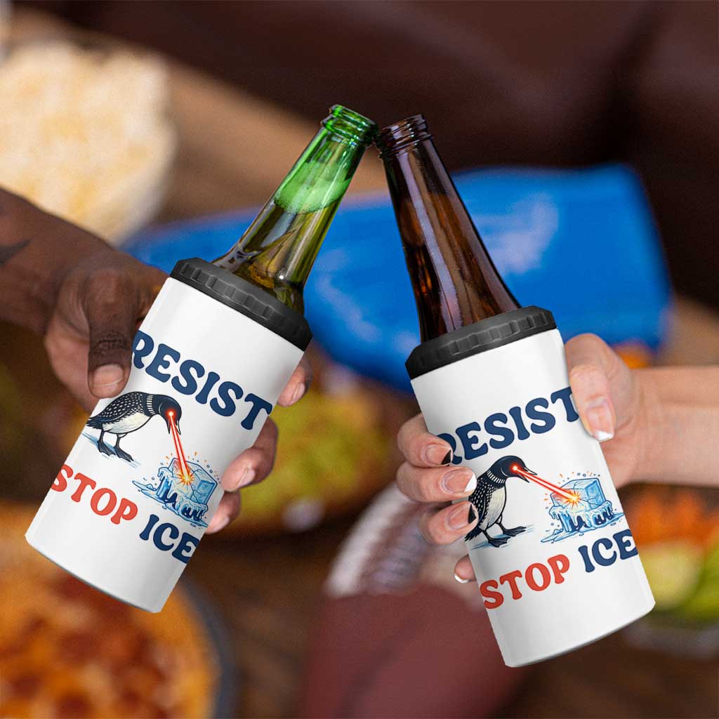 Stop ICE 4 in 1 Can Cooler Tumbler Minnesota Resist Anti ICE Immigration Protest
