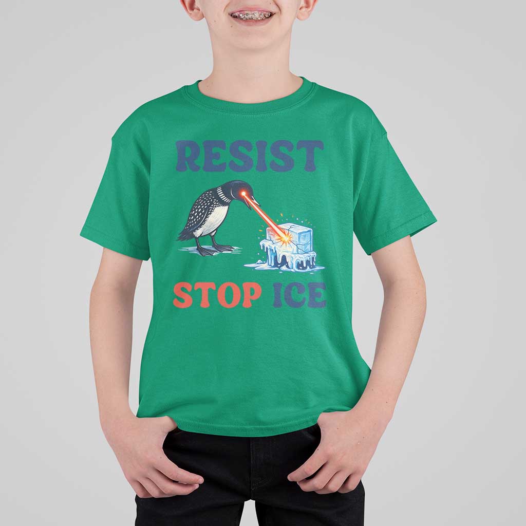 Stop ICE T Shirt For Kid Minnesota Resist Anti ICE Immigration Protest