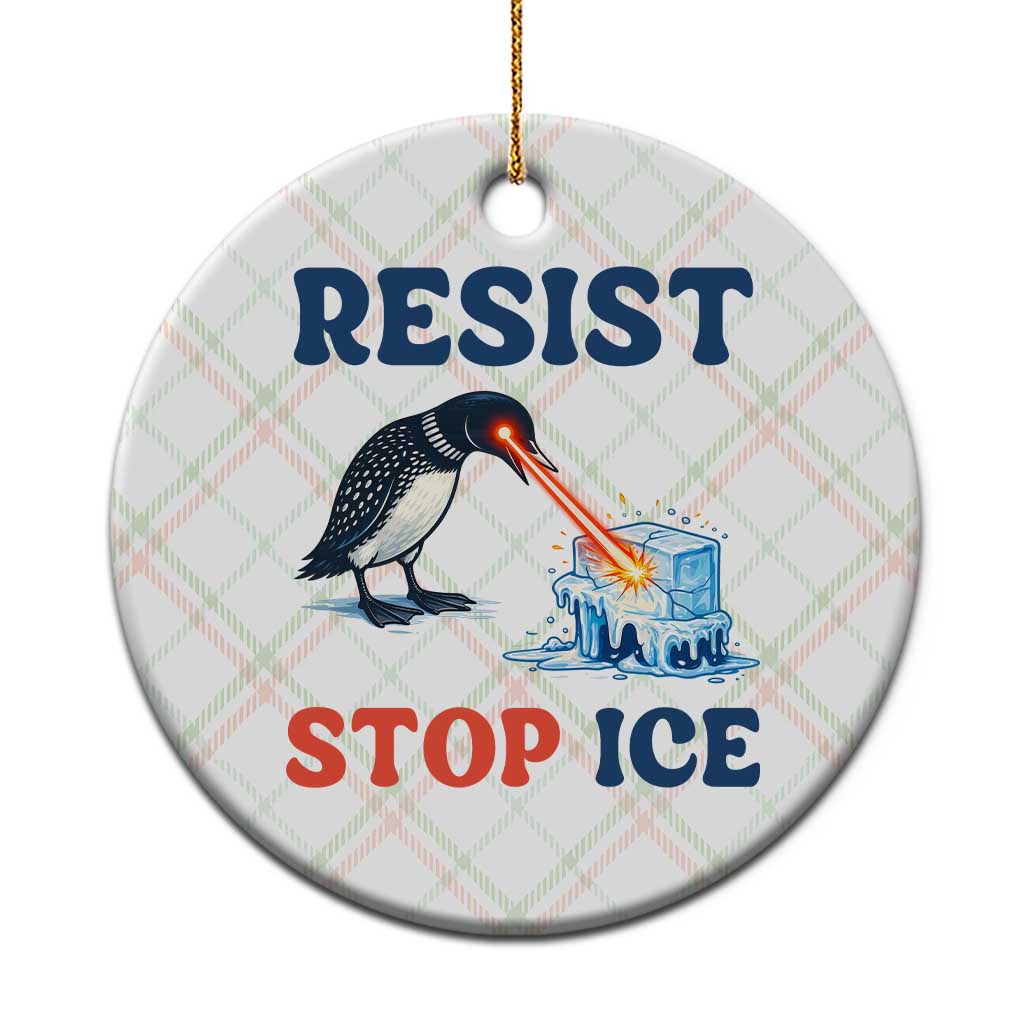 Stop ICE Ceramic Ornament Minnesota Resist Anti ICE Immigration Protest